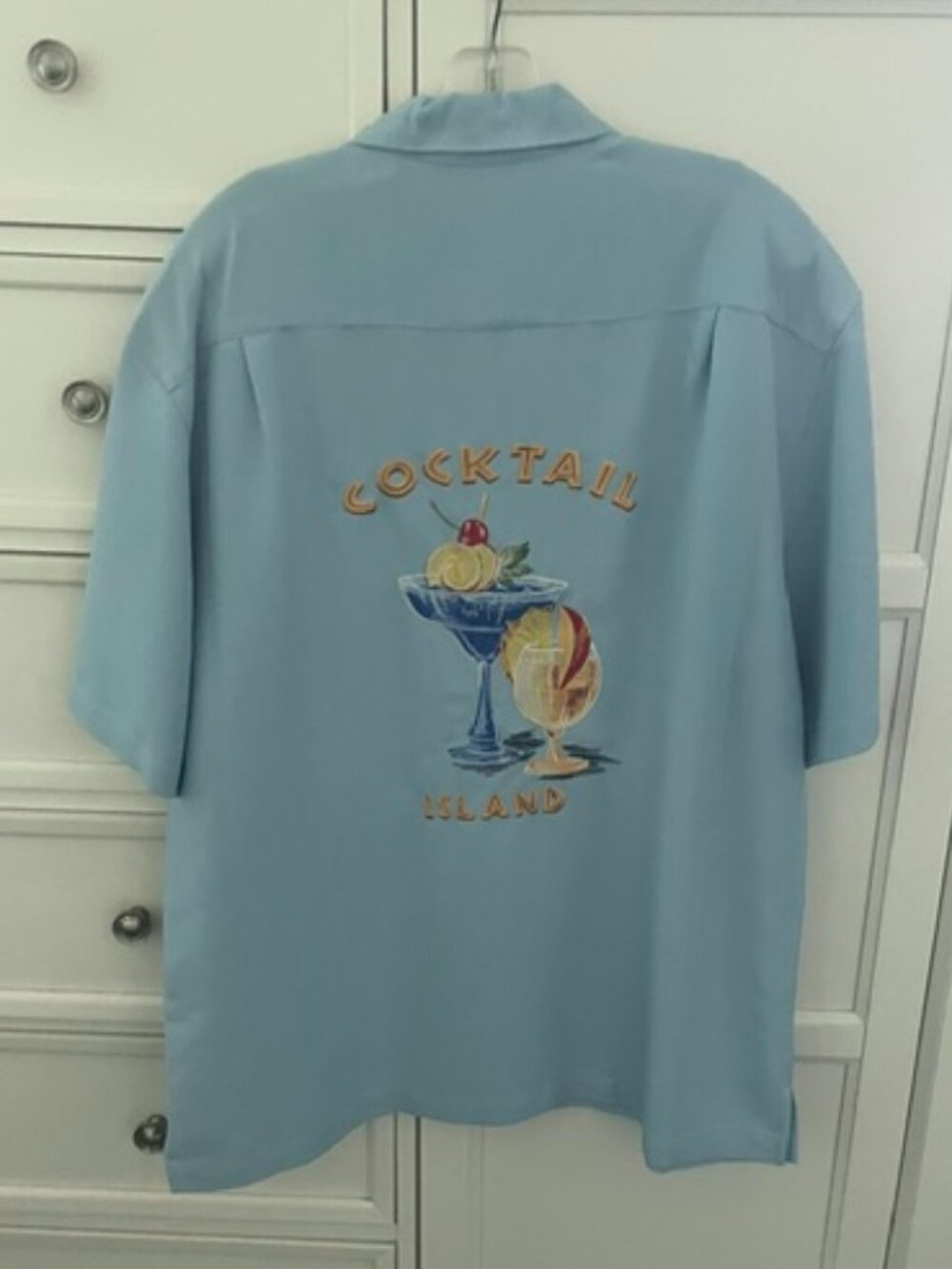 NWT Caribbean Men's Casual Button-Down Shirt Embroidered - Large